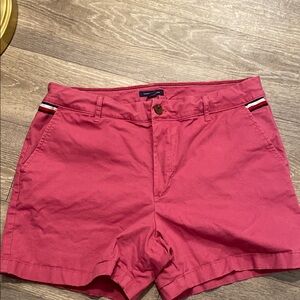Tommy Hilfiger Women's Red Pink Shorts Sz 12 EUC